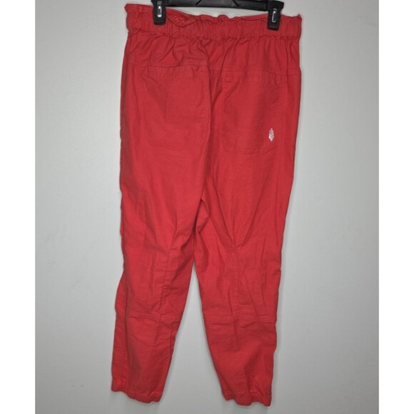 Free People Movement Red Coral Spring Trekker Cargo Zip Ankle Pants Womens M - Picture 2 of 6